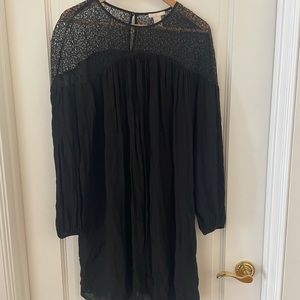 Black dress with lacey netting collar from H&M